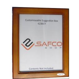 Safco Customisable Wood Suggestion Box, Cherry 4236CY