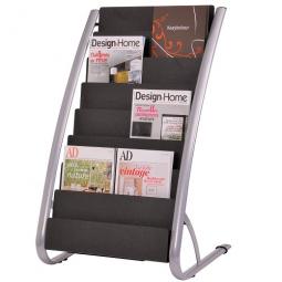 Alba Fixed Literature Display Stand 8 Compartment (16 View) Black