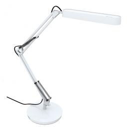 Alba Fluorescent Desk Lamp with Double Arm White
