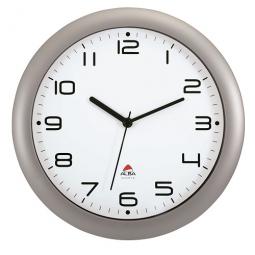 Alba HORNEW Quartz Silent Wall Clock 30cm Silver Grey