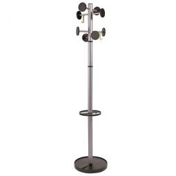 Alba Coat Stand Stan3 8 Pegs Silver Grey