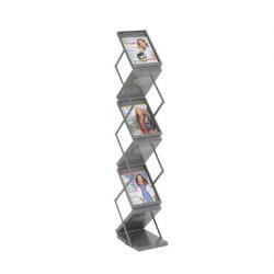 Safco Folding Literature Display Double Sided, Grey 4132GR