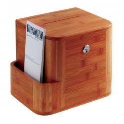 Safco Bamboo Suggestion Box, Cherry 4237CY