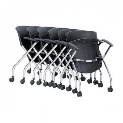 Safco Nesting Chair Black 2 Pack 3480BL