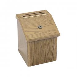 Safco Wood Suggestion Box Medium Oak 4230MO